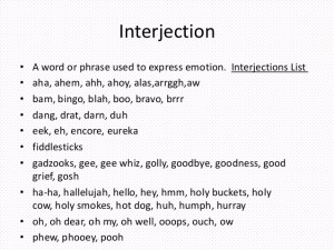 interjections